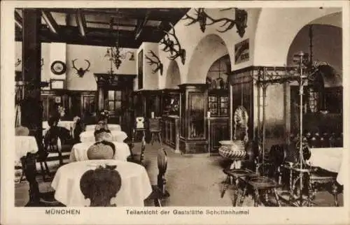 Ak München, Gaststätte Schottenhamel, Gastraum