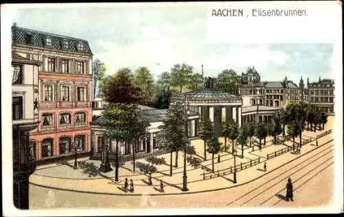 Litho Aachen in Nordrhein Westfalen, Elisenbrunnen