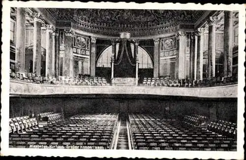 Ak Wiesbaden in Hessen, Kurhaus, Großer Konzertsaal