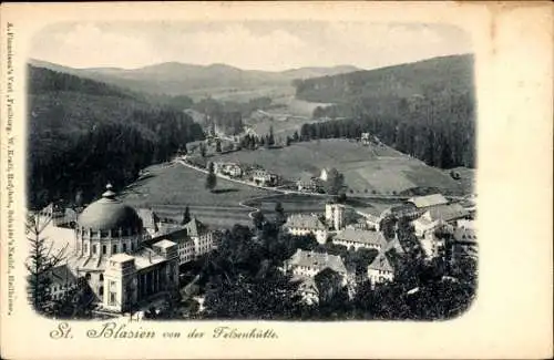 Ak Sankt Blasien im Schwarzwald, Gesamtansicht von der Felsenhütte gesehen