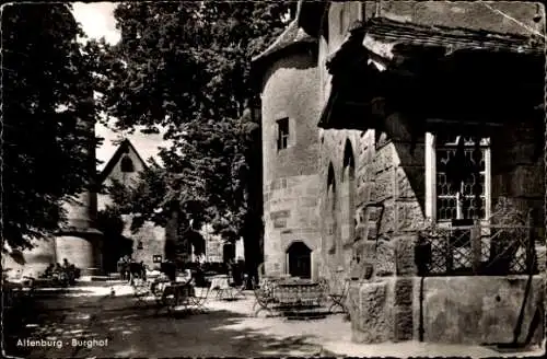 Ak Bamberg in Oberfranken, Burghof, Cafe Altenburg