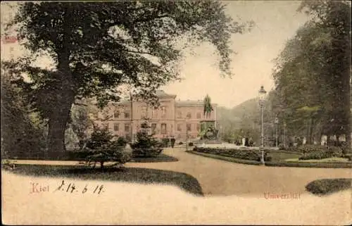 Ak Kiel, Universität, Reiter-Denkmal