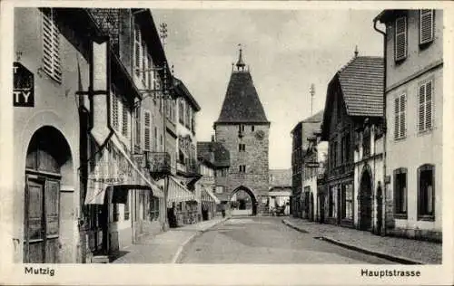 Ak Mutzig Elsass Bas Rhin, Hauptstraße