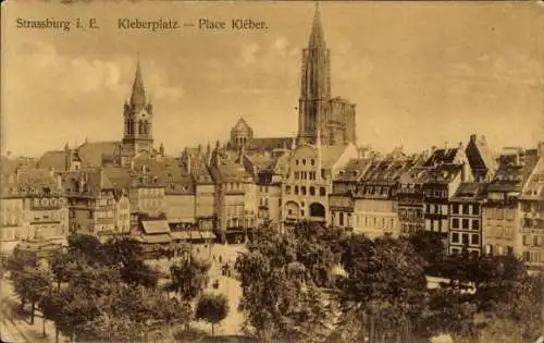 Ak Strasbourg Straßburg Elsass Bas Rhin, Kleberplatz
