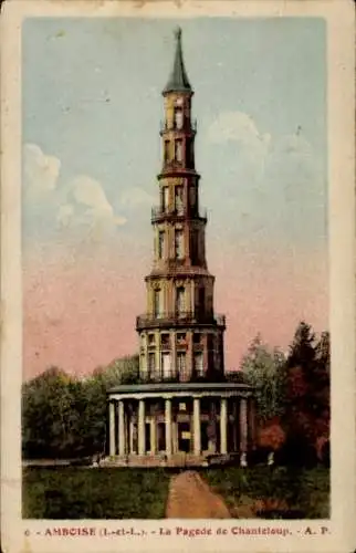 Ak Amboise Indre et Loire, Pagode de Chanteloup