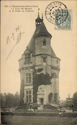 Ak Chenonceaux Indre et Loire, Tour du Moulin, Puits du Chateau