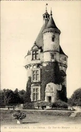 Ak Chenonceaux Indre et Loire, Chateau, Tour des Marques