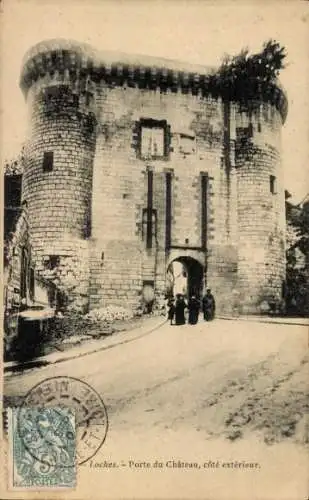 Ak Loches Indre-et-Loire, Porte du Chateau, cote exterieur