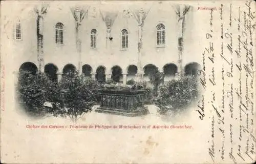 Ak Brest Finistère, Cloture des Carmes, Tombeau de Philippe de Montauban et d'Anne du Chastellier