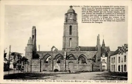 Ak Batz sur Mer Loire Atlantique, Ruines de Notre-Dame-du-Murier, Tour Saint Guenole