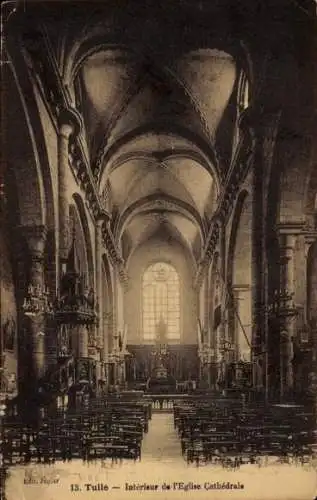 Ak Tulle Correze, Interieru de l'Eglise Cathedrale