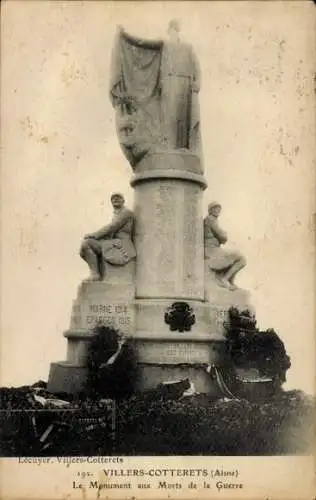 Ak Villers Cotterêts Aisne, Kriegerdenkmal