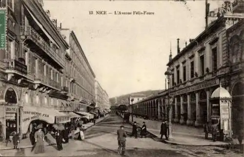 Ak Nizza Nizza Alpes Maritimes, Avenue Felix-Faure