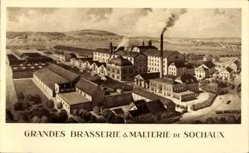 Künstler Ak Sochaux-Doubs, Grandes Brasserie & Malterie