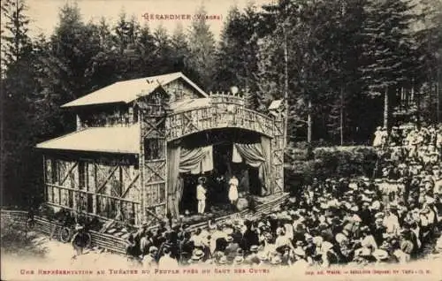 Ak Gérardmer Lothringen Vosges, Eine Aufführung im Théâtre du Peuple bei Saut des Cuves