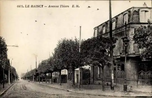 Ak Le Raincy Seine Saint Denis, Avenue Thiers