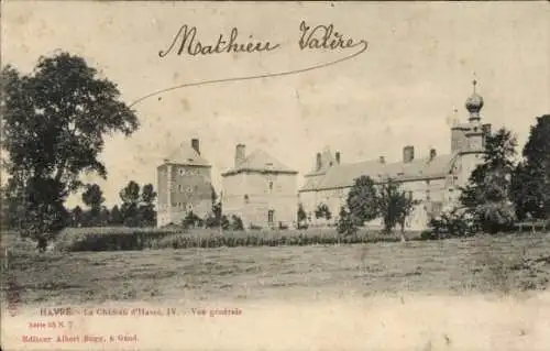 Ak Havré Mons Wallonien Hennegau, Le Chateau d'Havre IV., vue generale