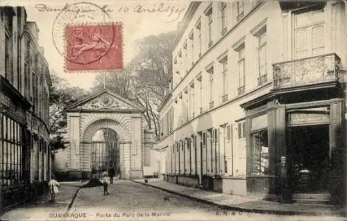 Ak Dunkerque Dünkirchen Nord, Porte du Parc de la Marine