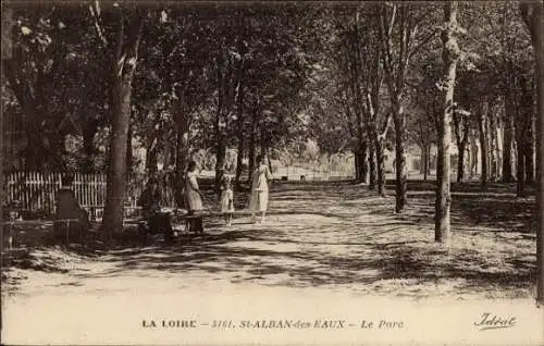 Ak Saint Alban les Eaux Loire, Le Parc