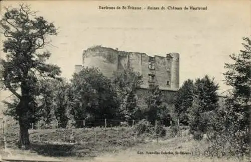 Ak Montrond les Bains Loire, Ruines du Chateau de Montrond