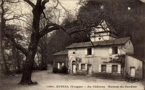 Ak Épinal Lothringen Vosges, Au Chateau, Maison du Gardien
