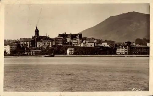 Ak Hendaye Pyrénées-Atlantiques, vue generale sur Fontarabie
