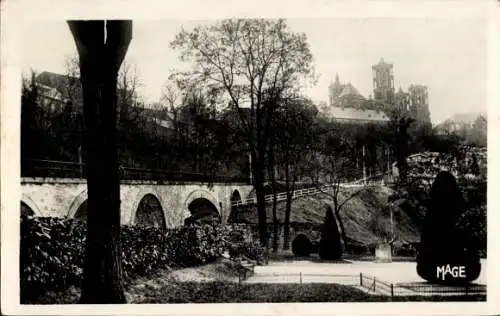 Ak Laon Aisne, Viadukt, Kathedrale