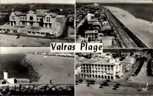 Ak Valras Plage Hérault, Casino, Boulevard du Front de Mer, La Jetee, Hotel Mira-Mar