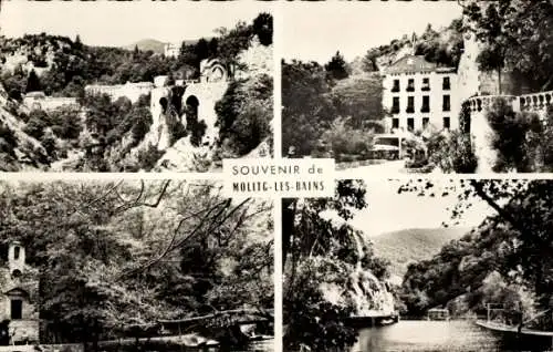 Ak Molitg les Bains Pyrénées Orientales, Station Thermale, Grand Hotel Thermal, Park