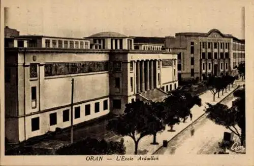 Ak Oran Algerien, L’Ecole Ardaillon, Blick auf die Schule