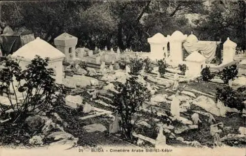 Ak Blida Algerien, Arabischer Friedhof Sidi El Kébir
