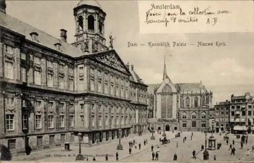 AK Amsterdam Nordholland Niederlande, Königspalast, Neue Kirche