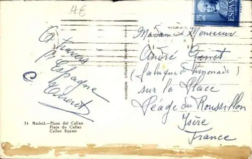 Ak Madrid, Spanien, Callao-Platz