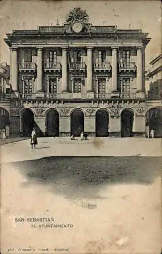 Ak San Sebastian Baskenland, Das Rathaus, Rathaus