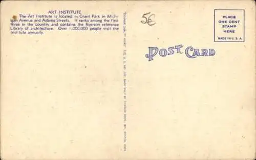 Ak Chicago Illinois USA, Michigan Avenue und Adams Street, Art Institute