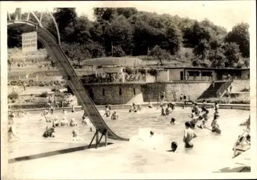 Foto Ak Erlenbach am Main in Unterfranken, Freibad, Rutsche