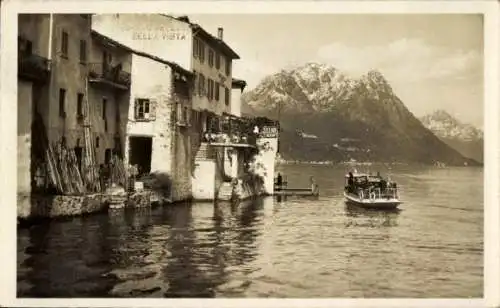 Ak Gandria Lago di Lugano Tessin Schweiz, Bootspartie