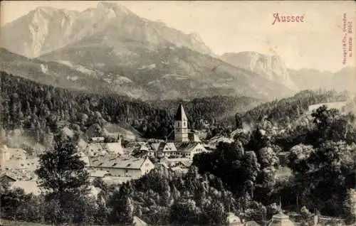 Ak Bad Aussee Steiermark, Gesamtansicht, Alpen