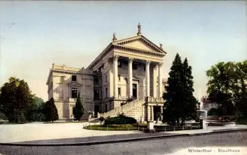 Ak Winterthur Kt. Zürich Schweiz, Stadthaus