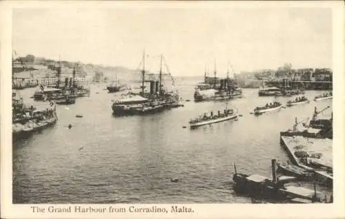 Ak Malta, Grand Harbour from Corradino