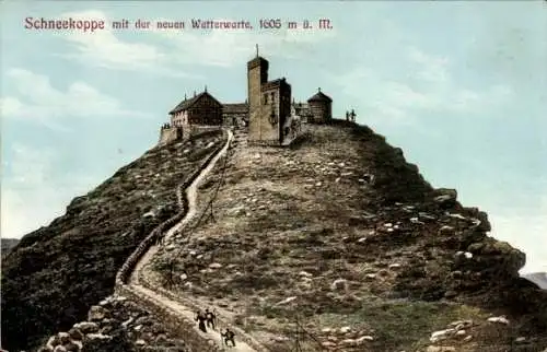 Ak Malá Úpa Kleinaupa Riesengebirge Region Königgrätz, Schneekoppe, Wetterwarte