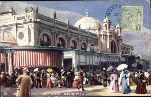 Künstler Ak Monte Carlo Monaco, Cafe de Paris, elegante Damen, Tuck 764 21