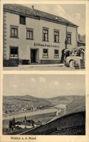Ak Wehlen Bernkastel Kues an der Mosel, Gasthof Franz Friedrich, Panorama
