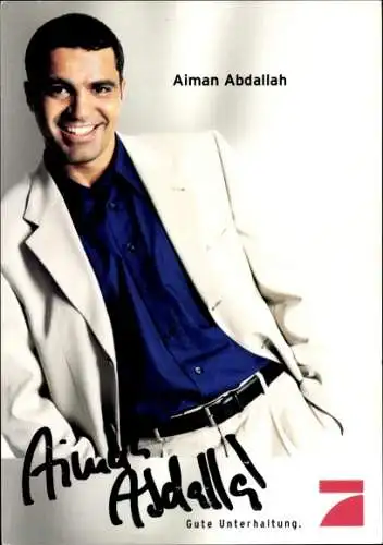 Ak Schauspieler Aiman Abdallah, Portrait, Galileo, Autogramm
