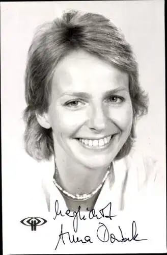 Ak Schauspielerin Anna Doubek, Portrait, Autogramm