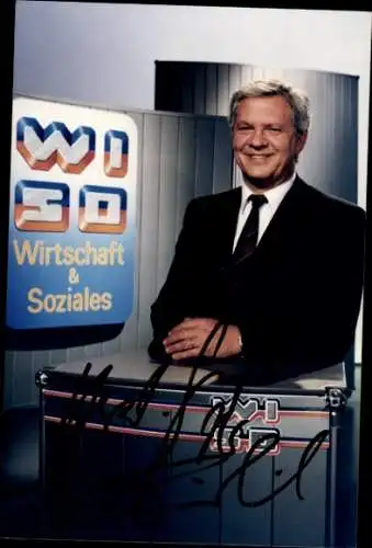 Ak Schauspieler Wolfgang Friedrich, Portrait, Autogramm, Serie WISO, Wirtschaft & Soziales