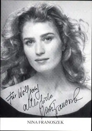 Ak Schauspielerin Nina Franoszek, Portrait, Autogramm