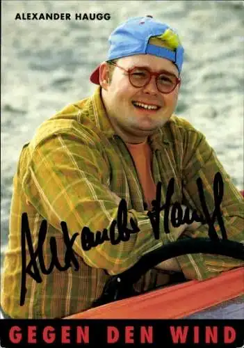 Ak Schauspieler Alexander Haugg, Portrait, Autogramm, Serie Gegen den Wind