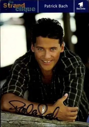 Ak Schauspieler Patrick Bach, Portrait, Autogramm, Serie Die Strandclique