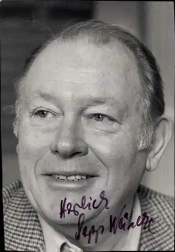 Ak Schauspieler Sepp Wäsche, Portrait, Autogramm